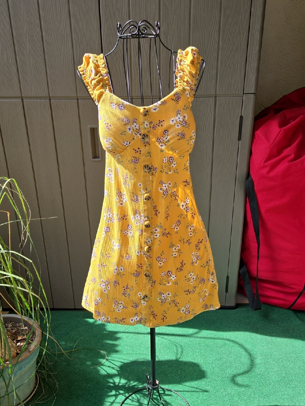 No Boundaries Yellow Floral Sundress